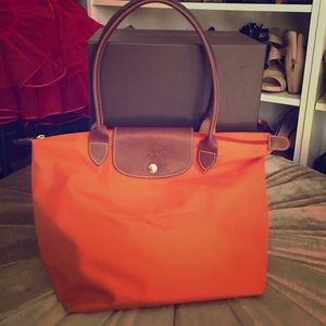Longchamp Le Pliage Orange Spring Tote
