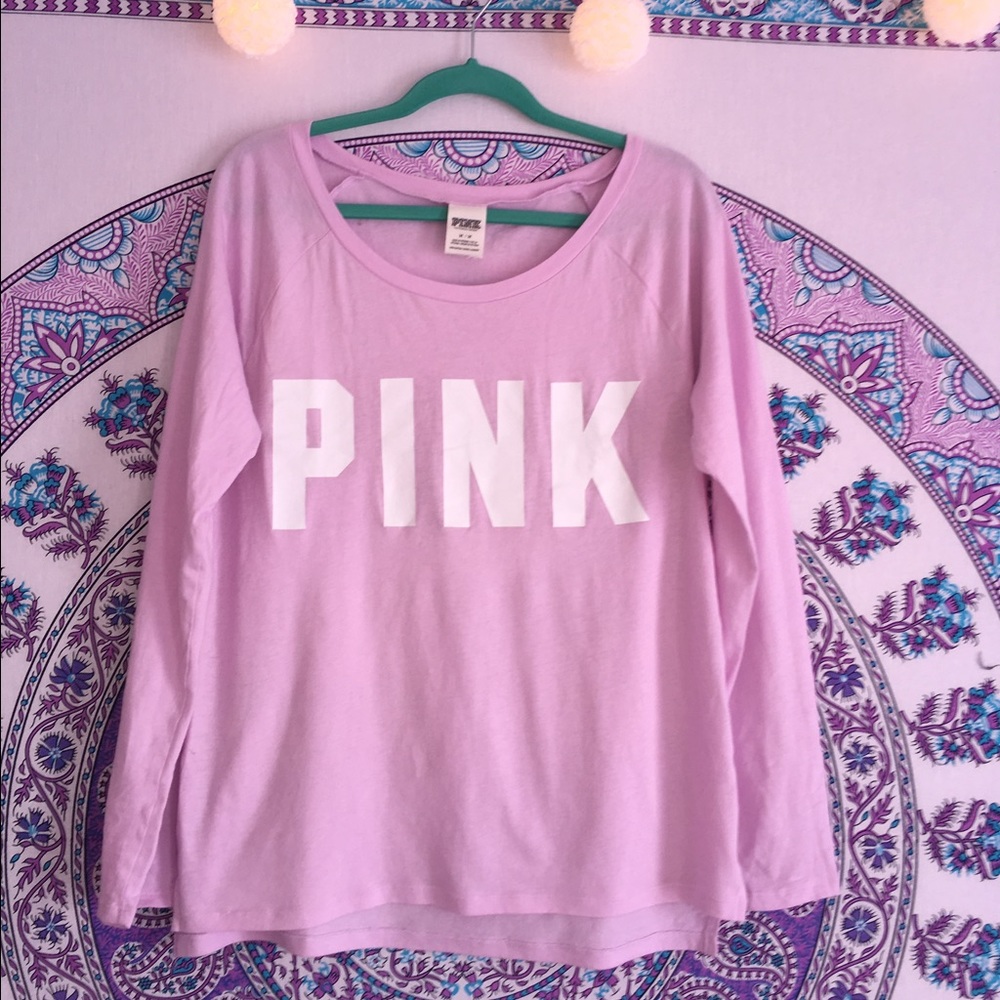 VS Pink wide neck/ off the shoulder top