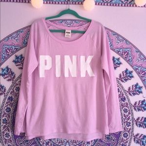 VS Pink wide neck/ off the shoulder top