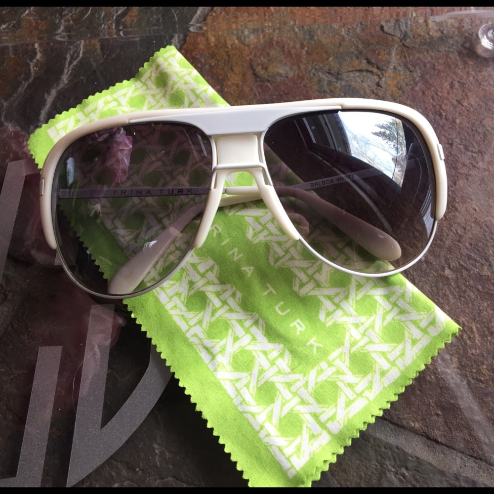 Trina Turk Oversize Aviator Sunglasses