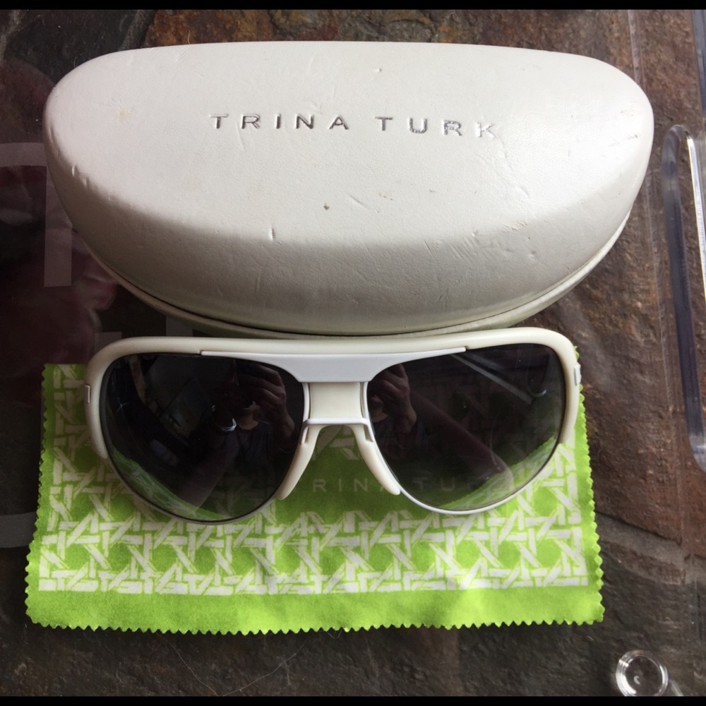 Trina Turk Oversize Aviator Sunglasses