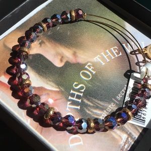 RETIRED NWT Alex & Ani Beaded Gold Bangle Bracelet