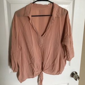 Brandy Melville pink flowy top