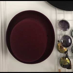 Burgundy Bowler Hat