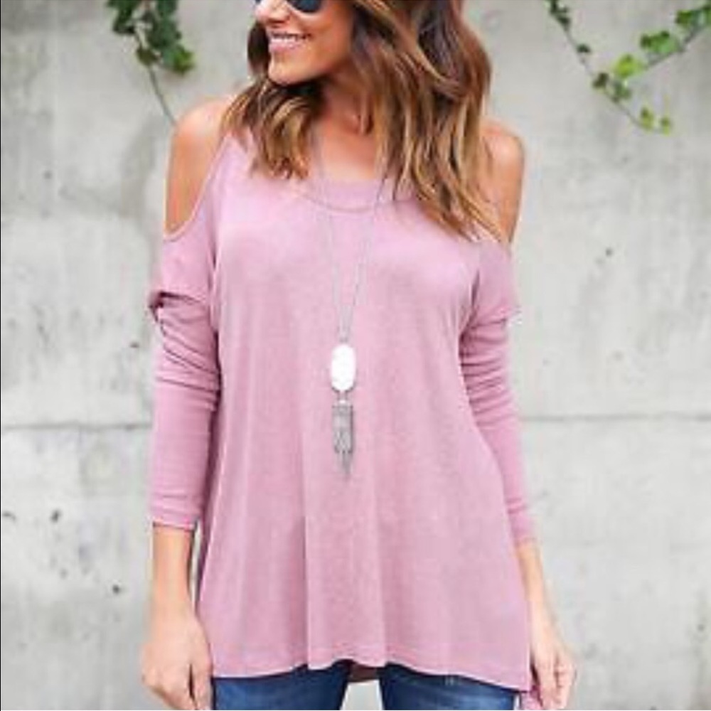 DARK GRAY OPEN SHOULDER LONG SLEEVE!🔥✔️ - Picture 3 of 5