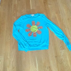 Wildfox cozy sweatshirt with flower power