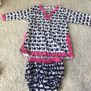 Pottery Barn kids swim coverup and swim bottom