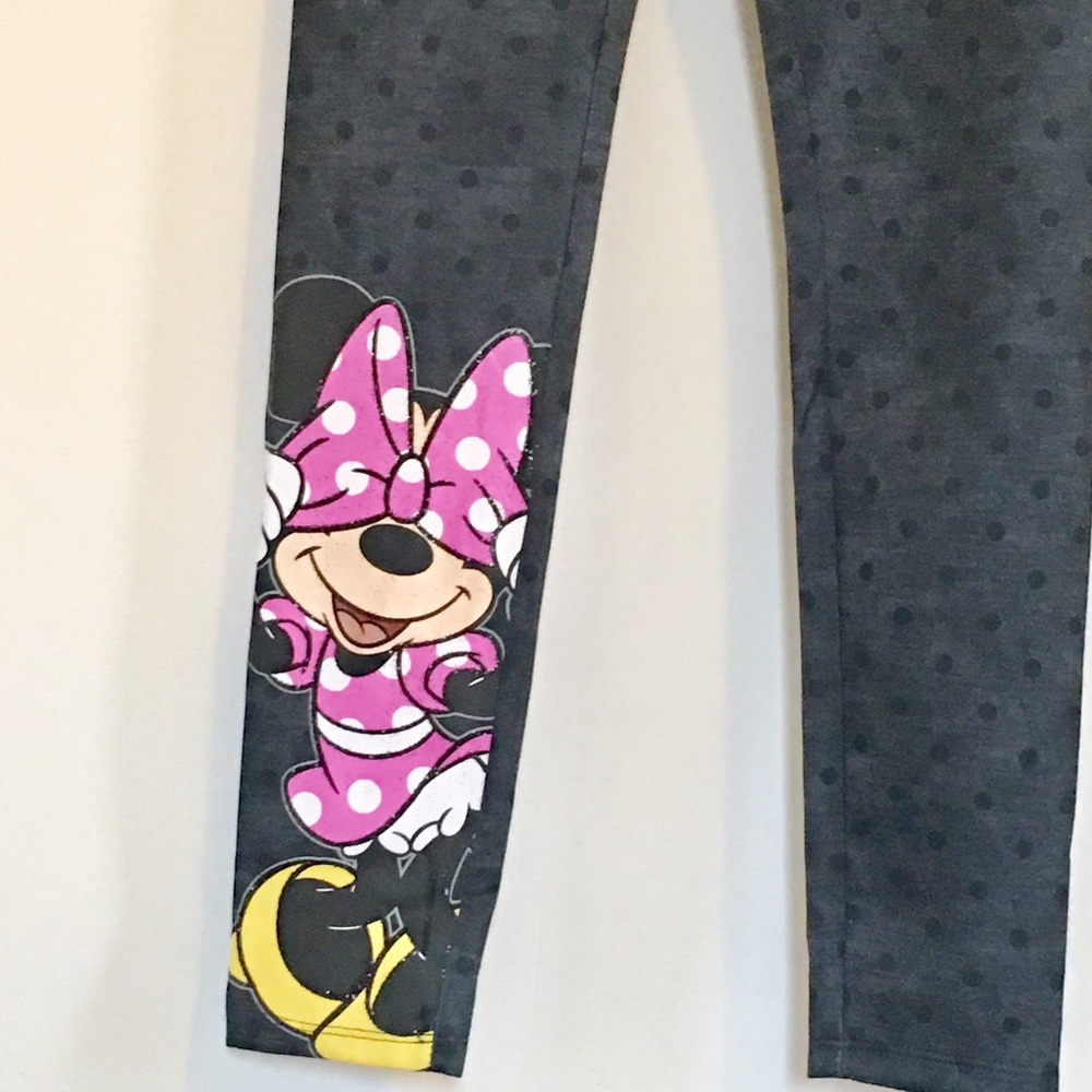 Minnie Mouse Leggings Girls Polka Dots - Picture 2 of 4