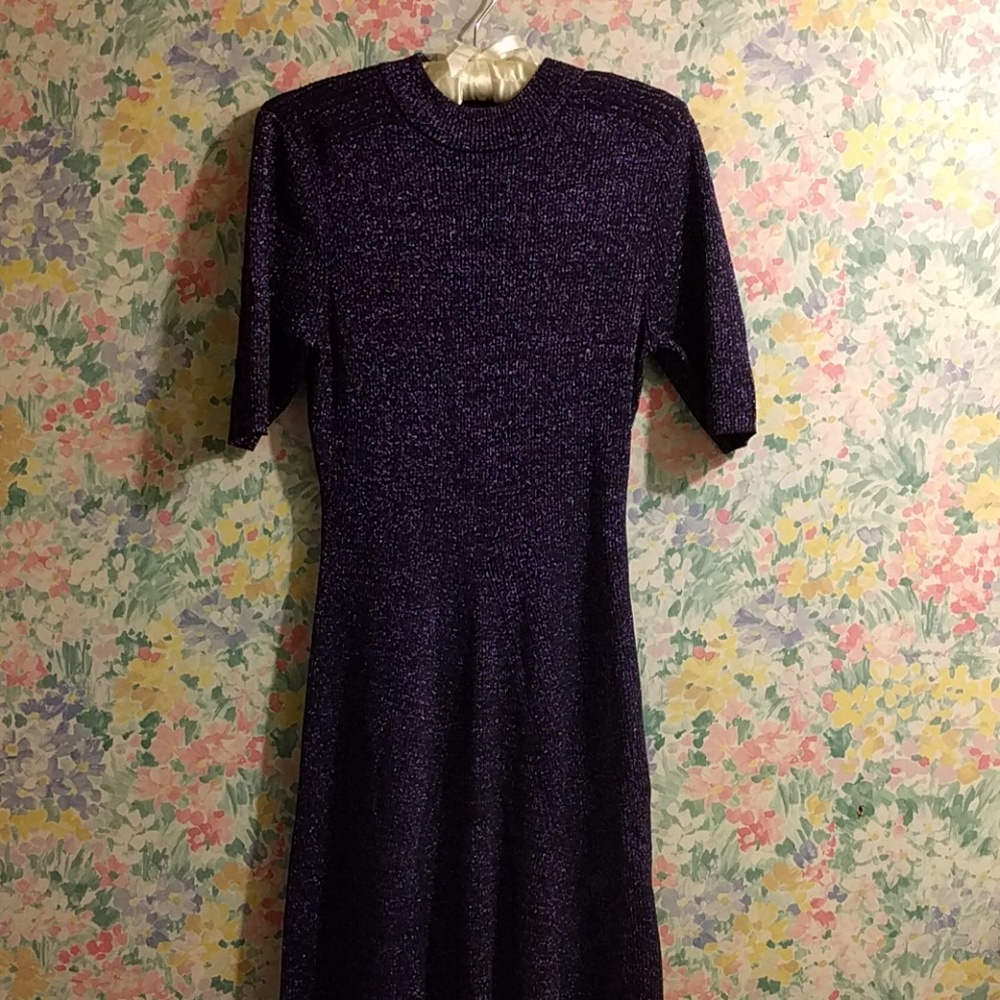 H&M High Neck Sparkly Purple Party Dress