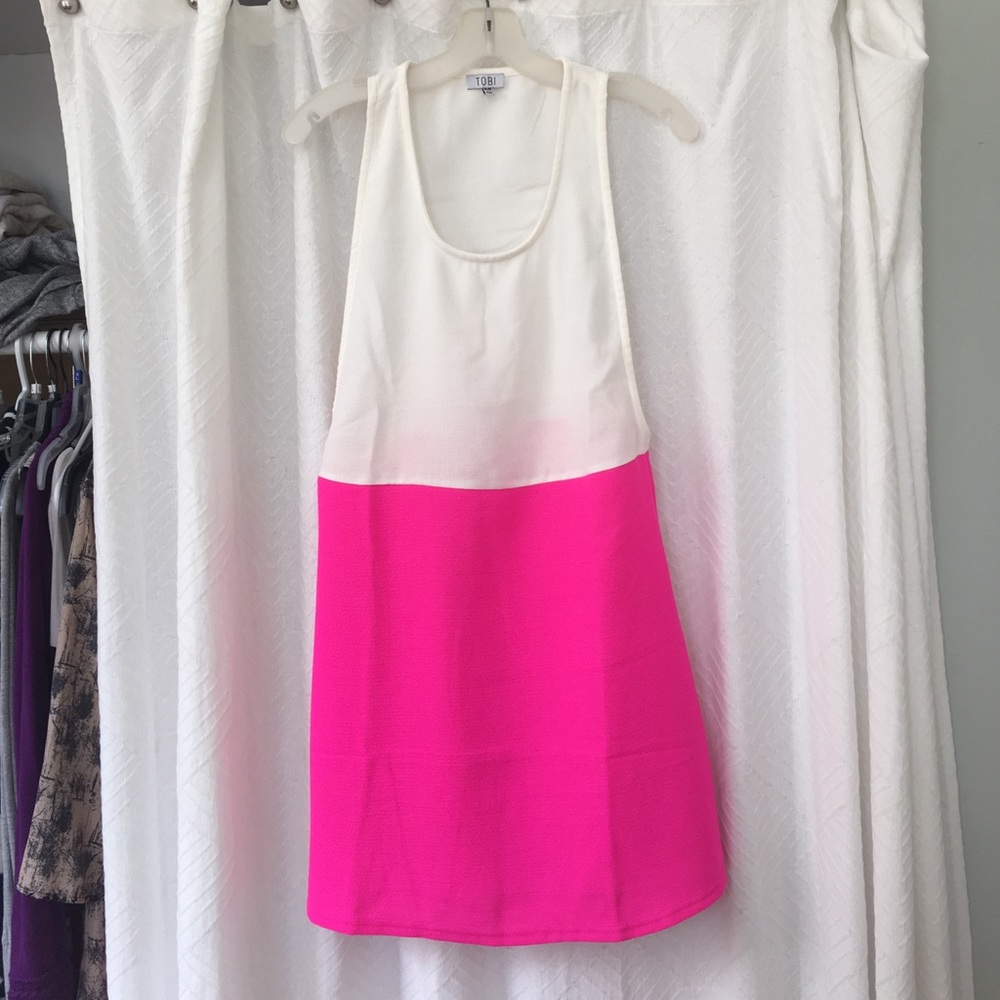 Razor back shift dress