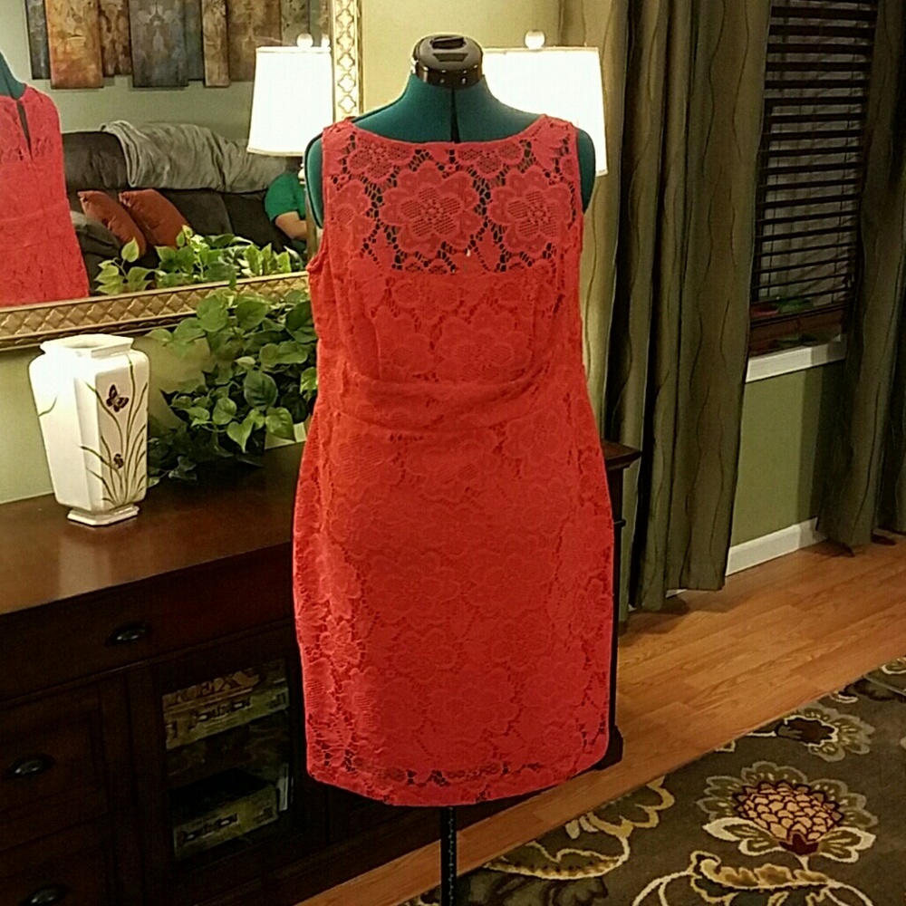 Coral sun dress