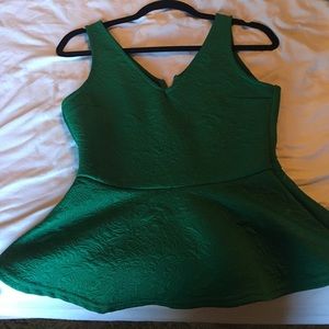 Green Peplum top