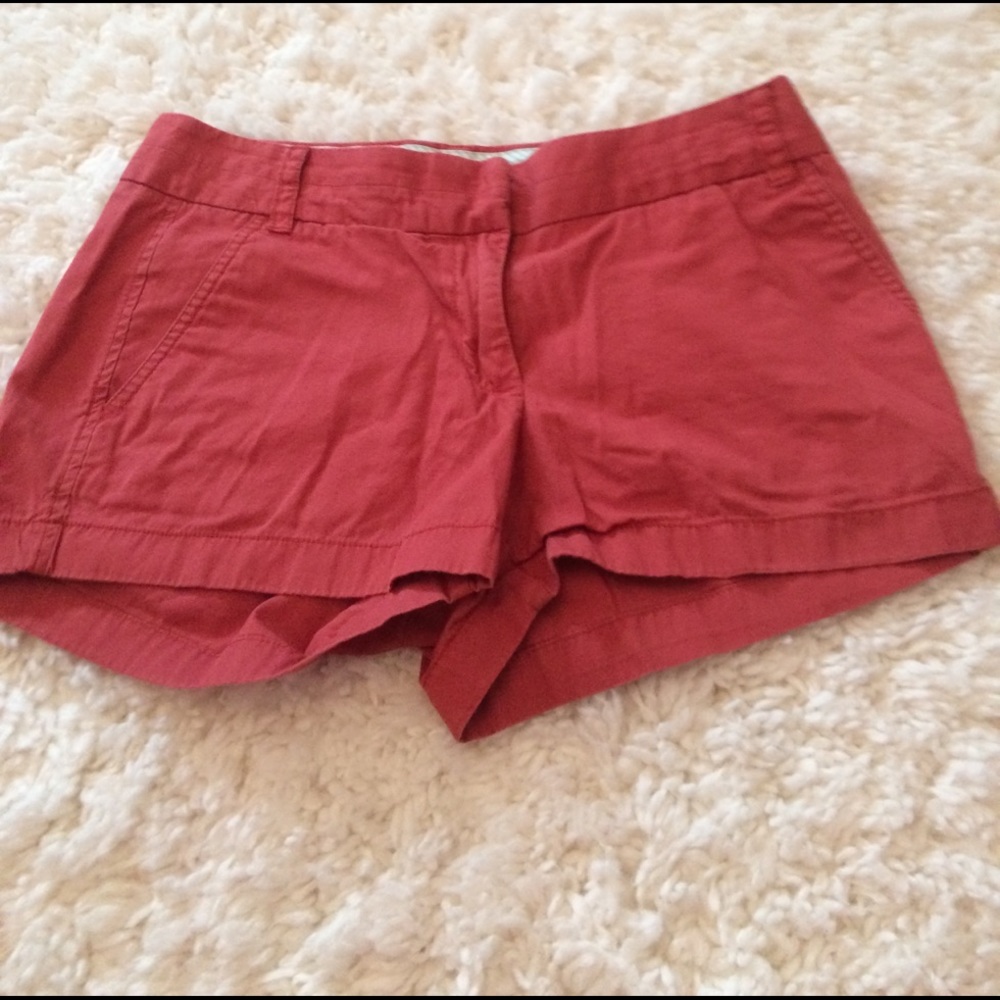 Red Chino shorts from JCrew