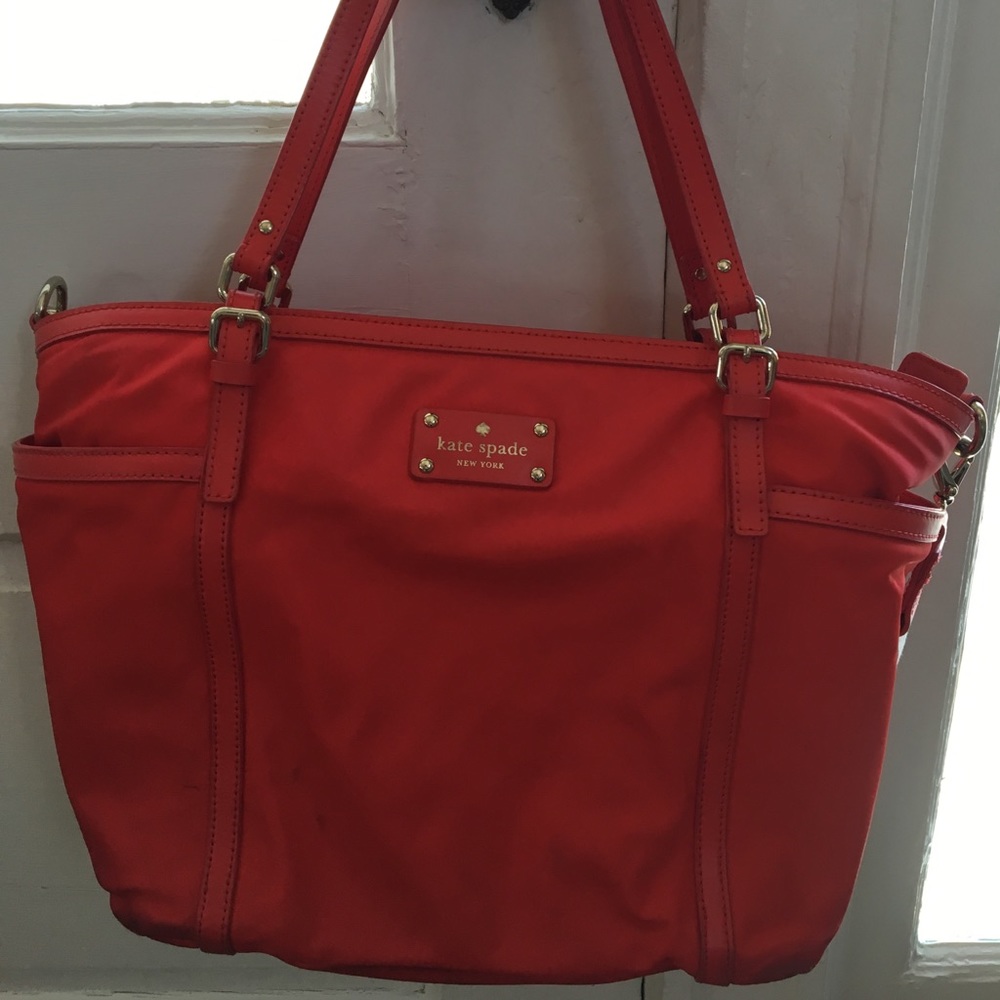 Kate Spade diaper bag in orange