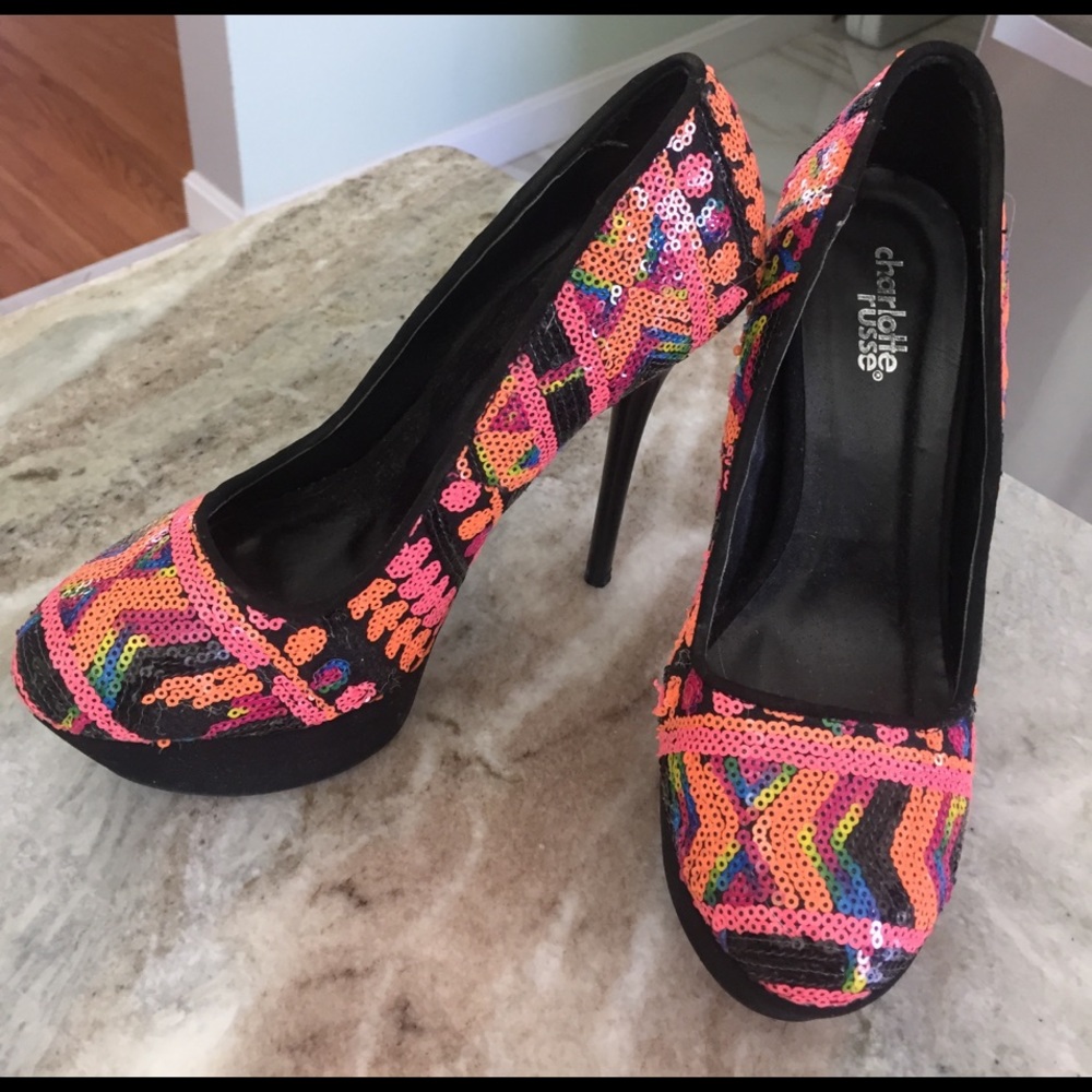 Multi colored sequin platforms!!!!