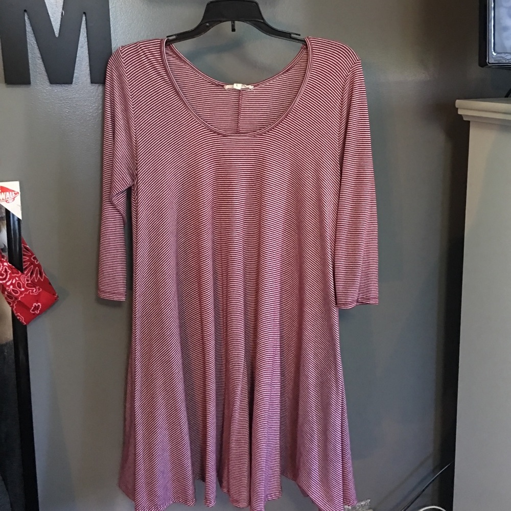 Red striped dress