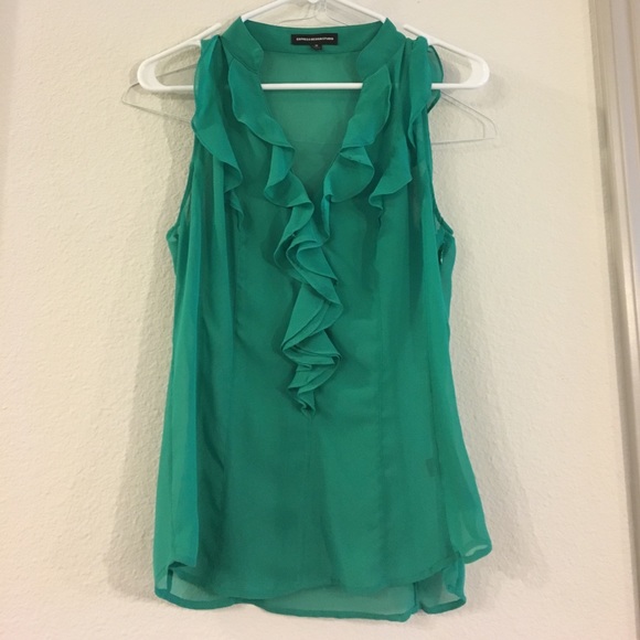 Express Tops - Express green sheer blouse