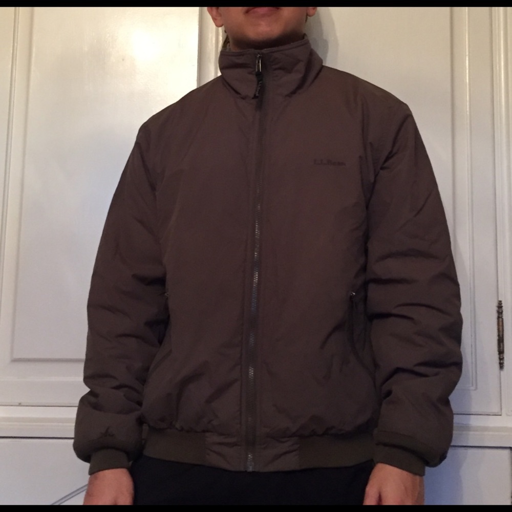 LL bean men's medium "warm up" jacket in olive