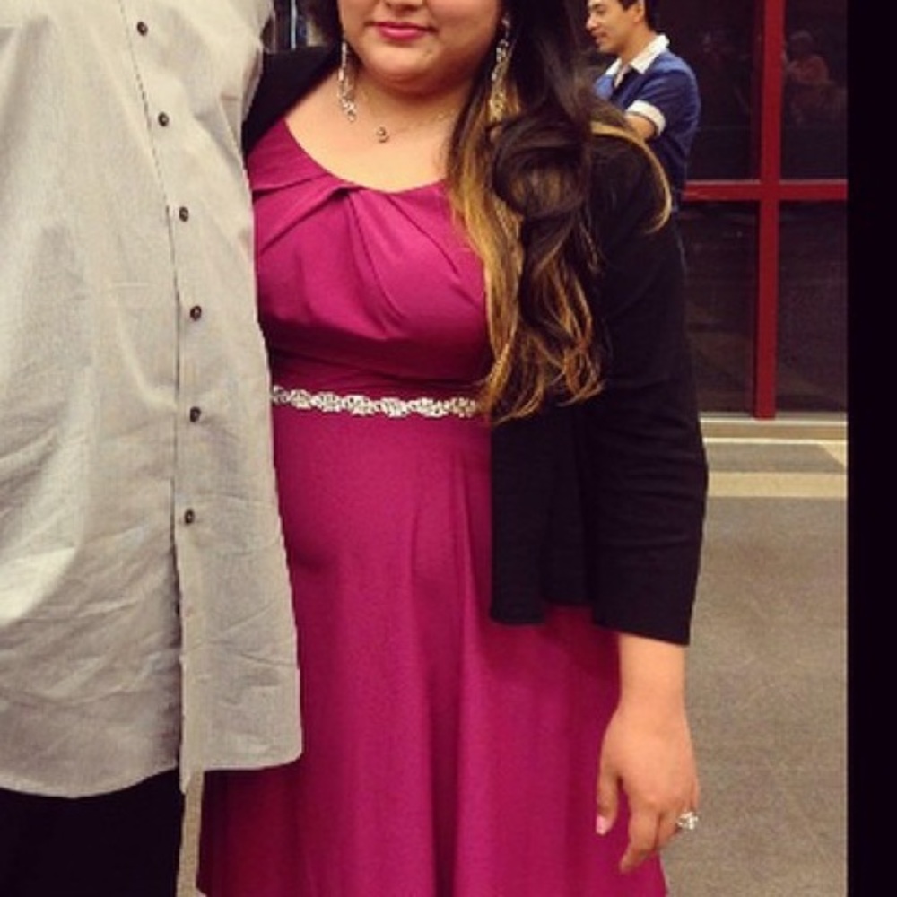 Pink plus size dress