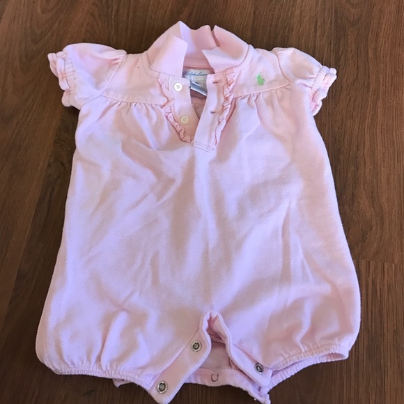 Ralph Lauren 3 Month Pink Romper - Picture 1 of 3