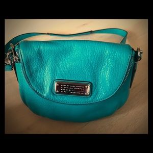 Marc Jacobs Cross Body Leather Bag Turquoise Blue