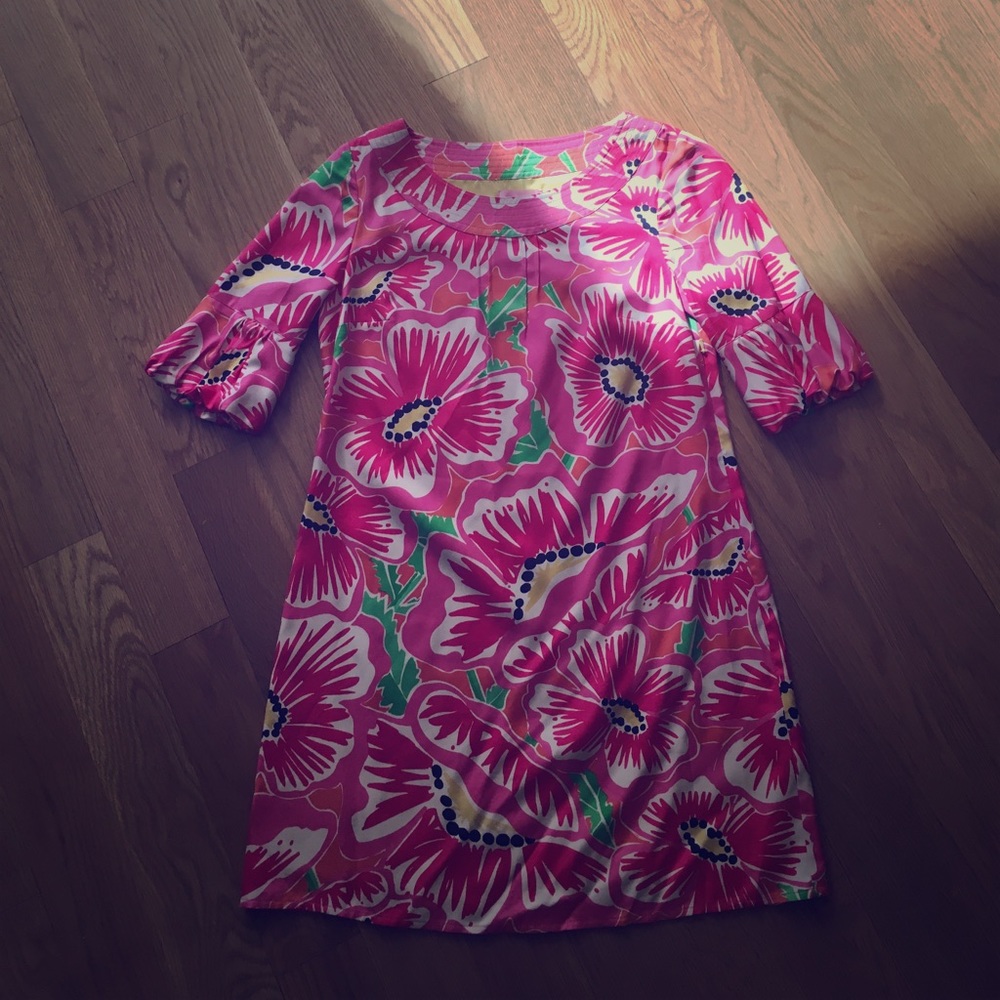 Lilly Pulitzer pink floral dress