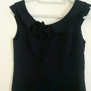 Beautiful Calvin Klein lined black sheath dress 10