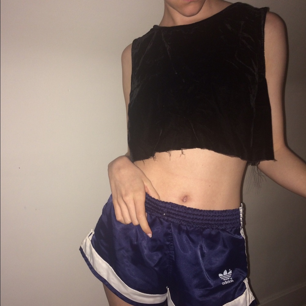 Velvet crop top