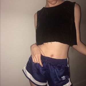 Velvet crop top