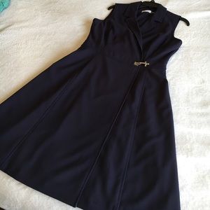Calvin Klein navy wrap dress
