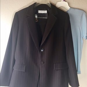 Tahari 2-button Suit with sweater shell