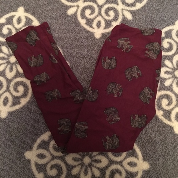 -SOLD-OS LuLaRoe Elephant Leggings - Picture 1 of 3