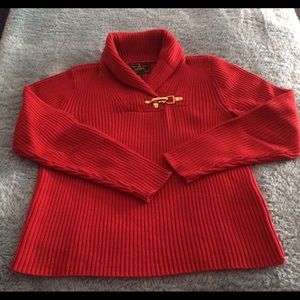 Black label Ralph Lauren red thick sweater