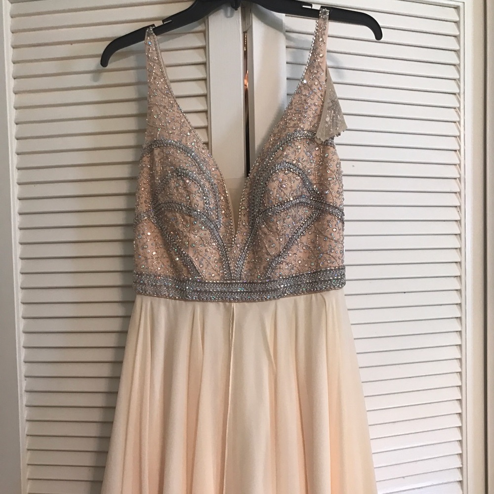 Cream Prom Dress