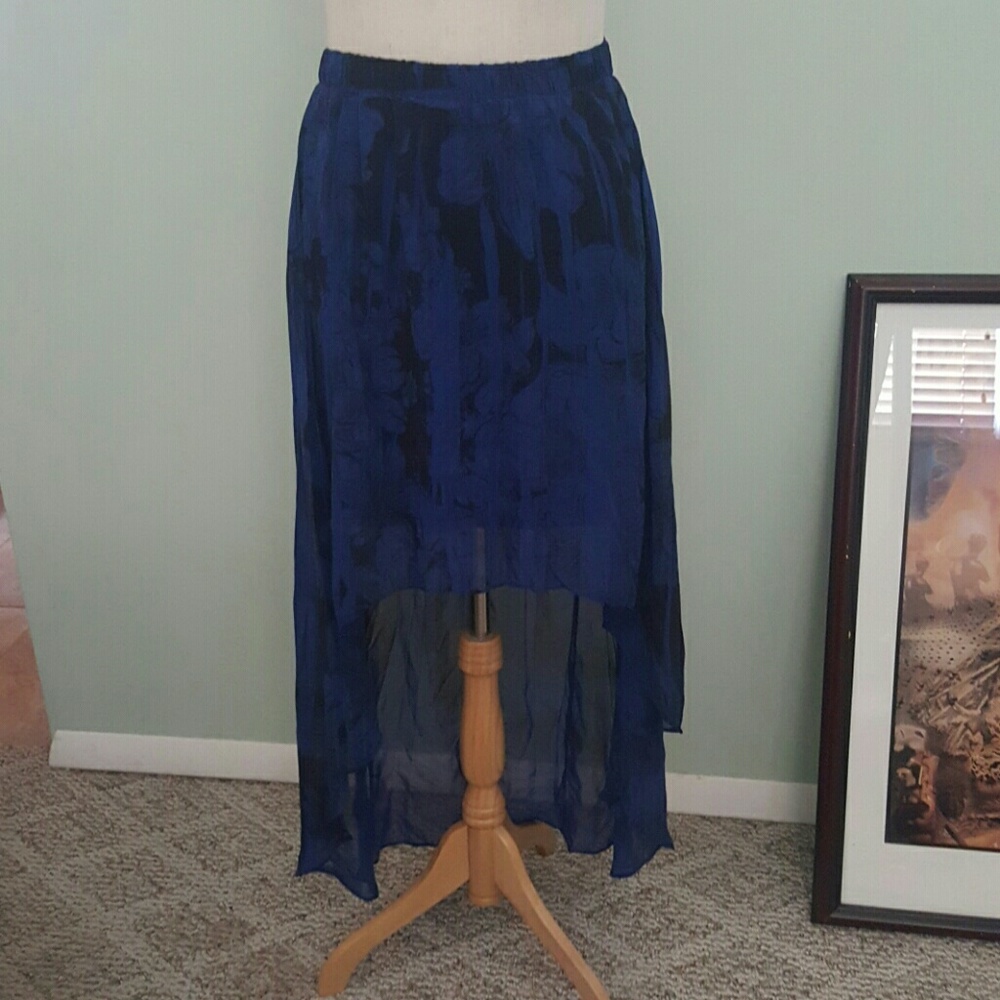 Sheer High Low Skirt