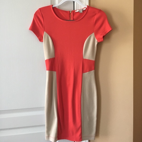 Red and Cream Bandage Dress - Picture 1 of 2