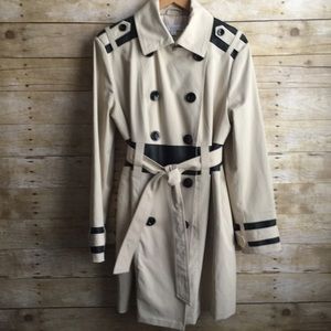 NY&C Two-tone Trench Coat with Belt