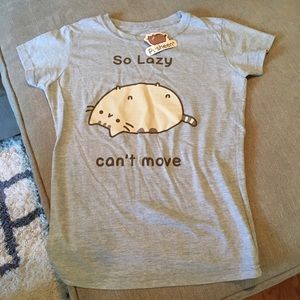 Pusheen M cute cat tshirt NWT never worn