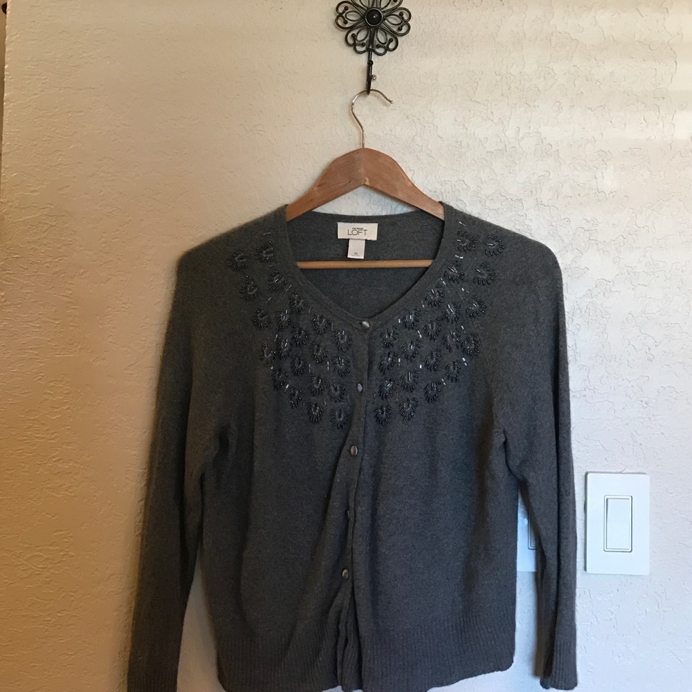 Heather Gray Cardigan from Ann Taylor "LOFT"