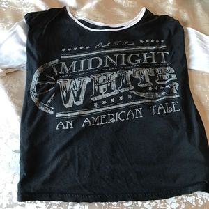 Free People Midnight White Tee NWT