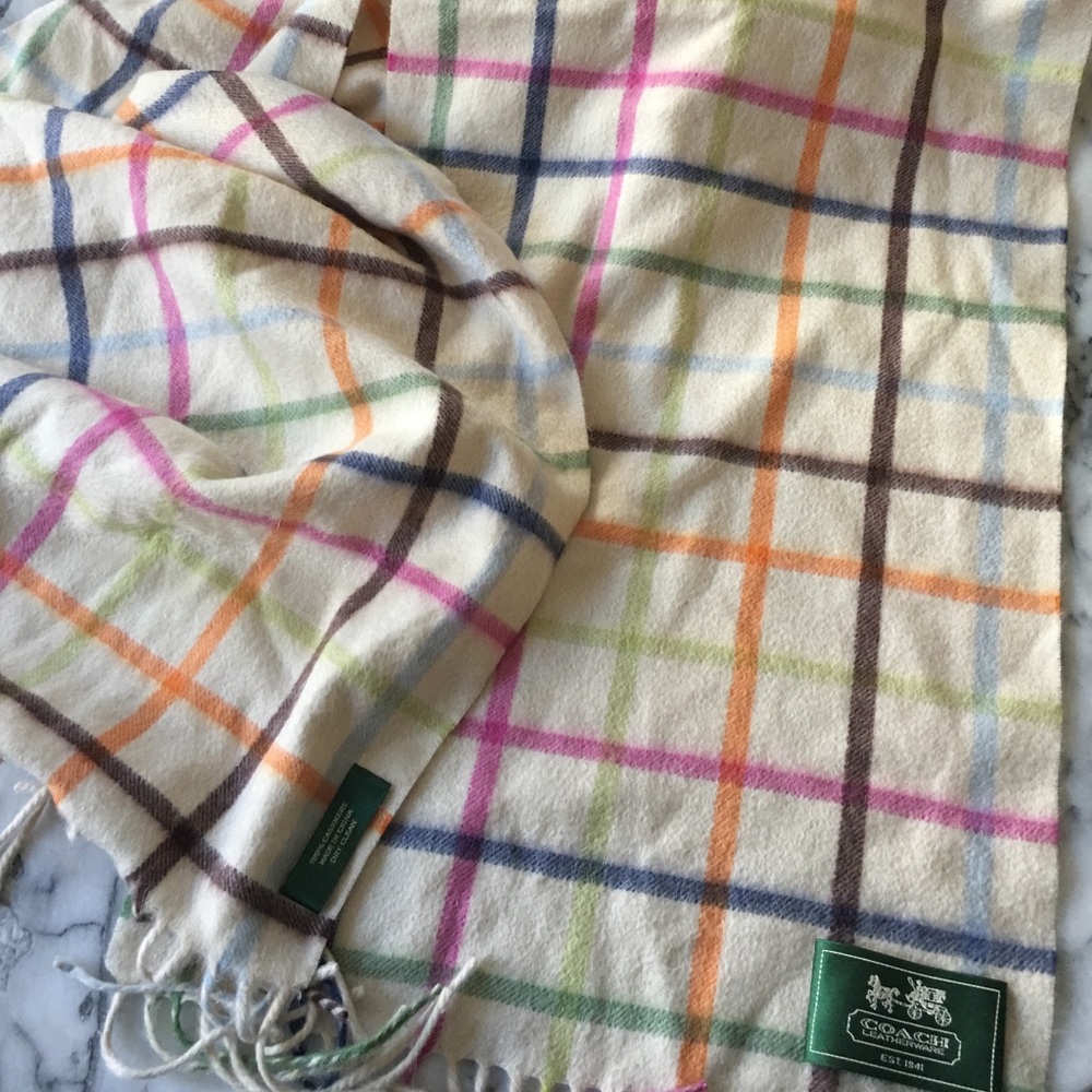 Coach 100 percent cashmere scarf.