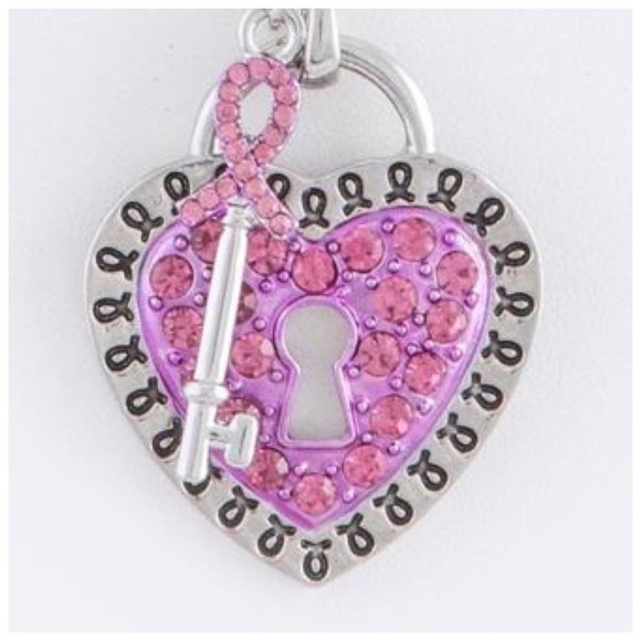 Pink Heart Lock Necklace - Picture 2 of 4