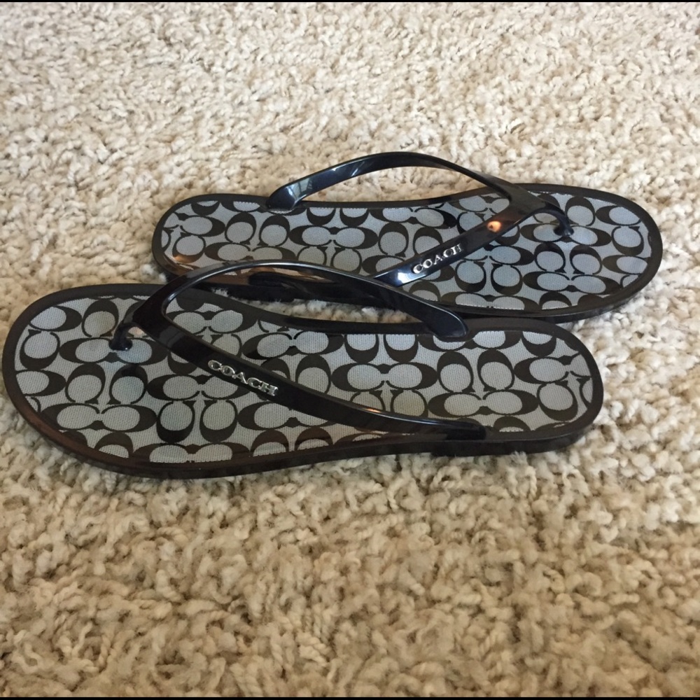 COACH jelly style flip flops. Size 8