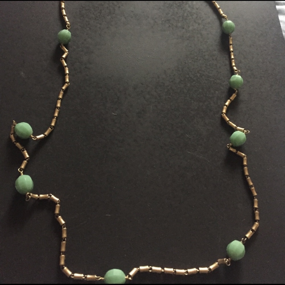 J. Crew jade colored necklace