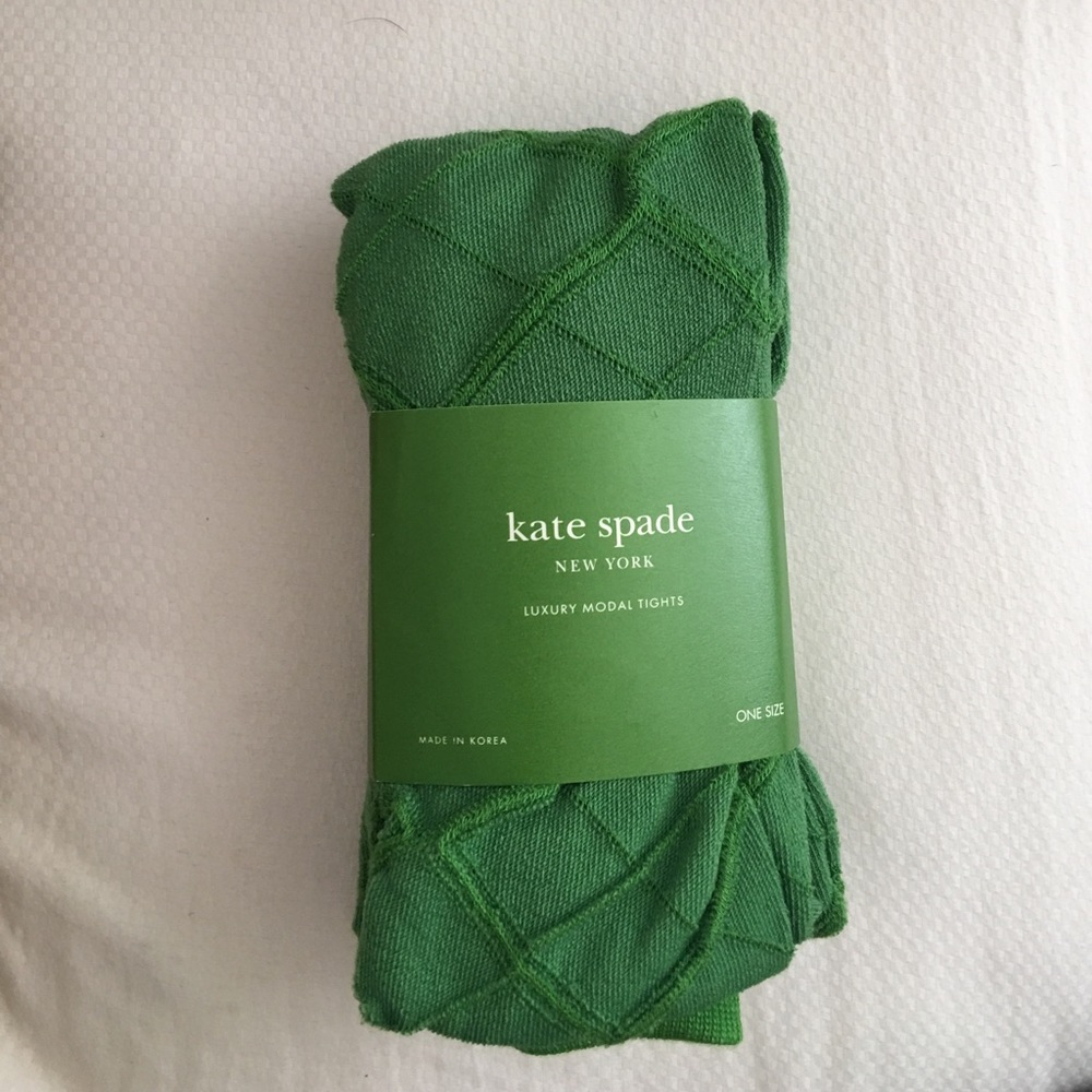 Kate Spade Green Argyle Tights