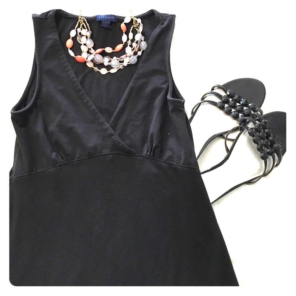 Fit and flare black dress