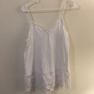 Express white cami with lace