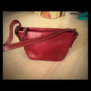 Coach Mini Leather Shoulder Bag Vintage Cherry Red