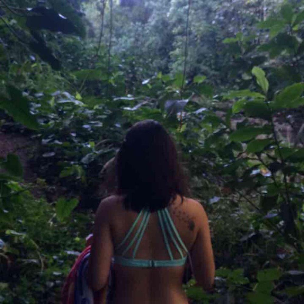 Strappy teal swim top