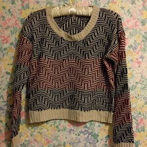 Red and Black Striped Sweatshirt